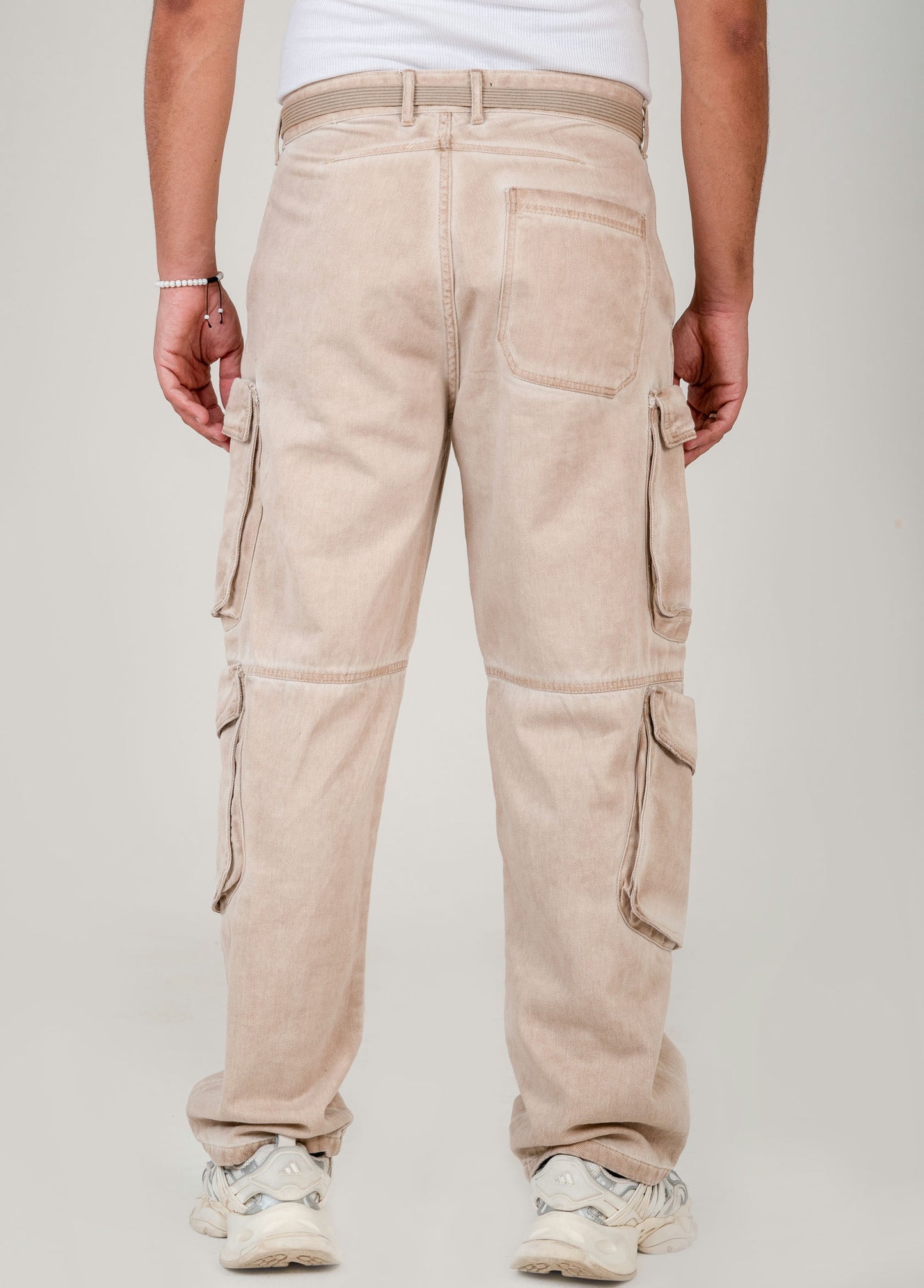 Men's Cargo Pants with Belt - beige