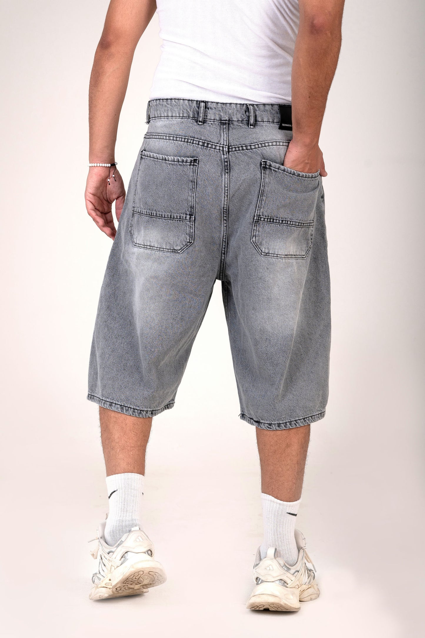 Men's Loose Fit Long Denim Short