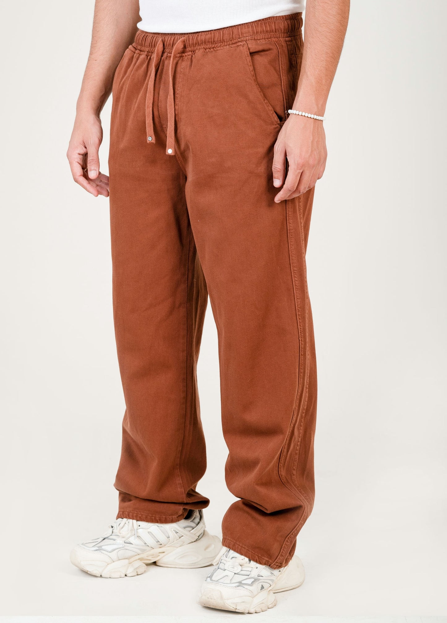 Men's Gabardine Drawstring Pants - orange