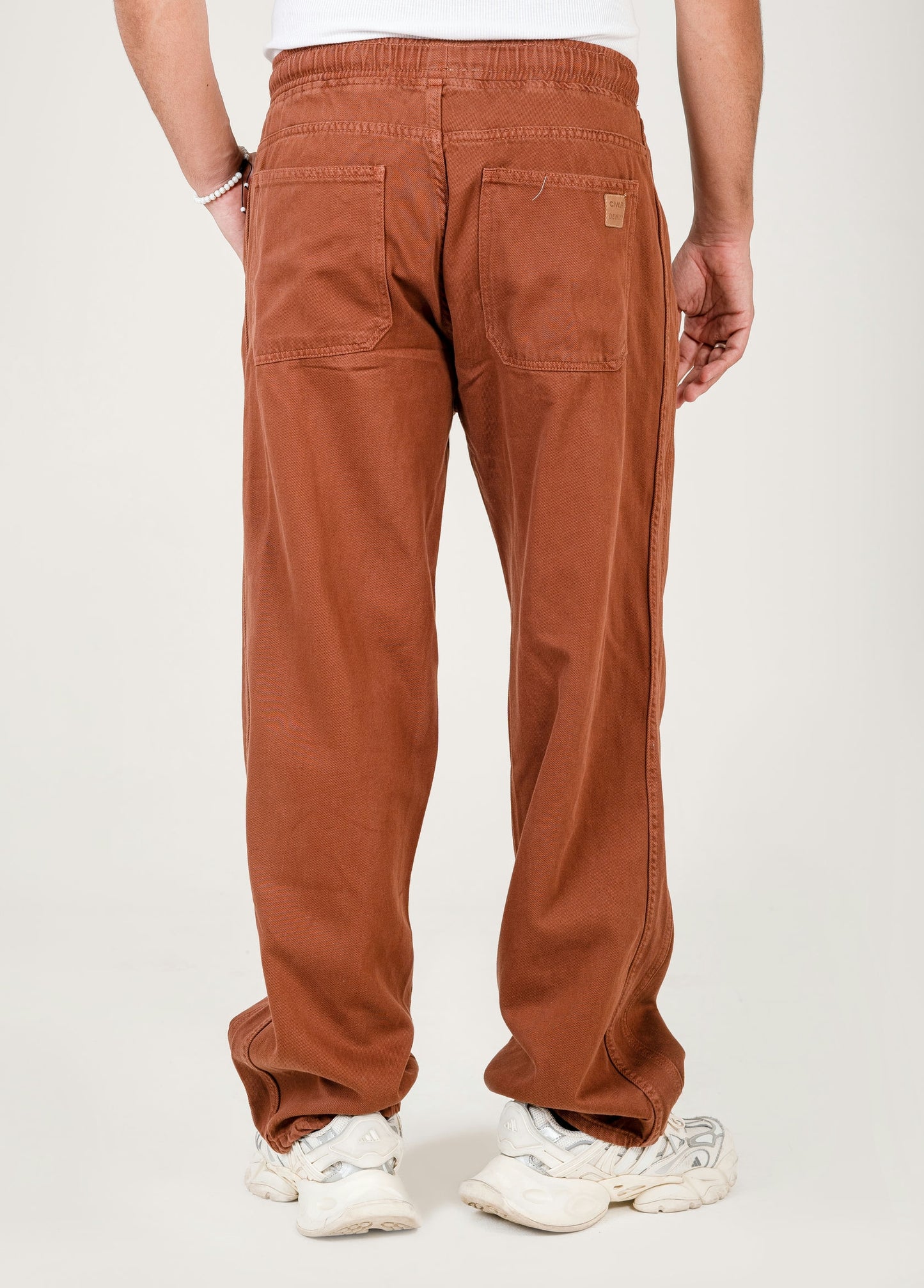 Men's Gabardine Drawstring Pants - orange
