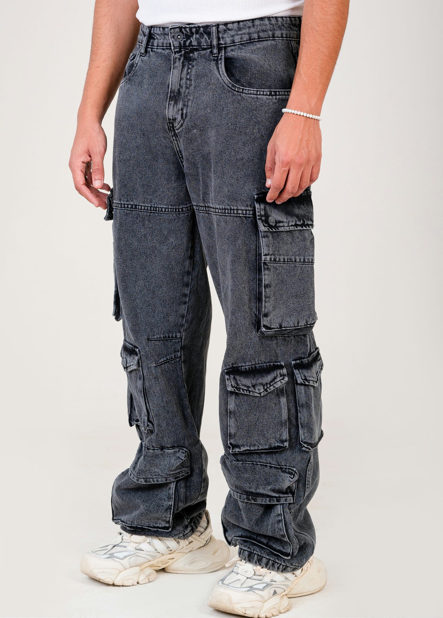 Men's Multi-Pocket Cargo Denim Jeans