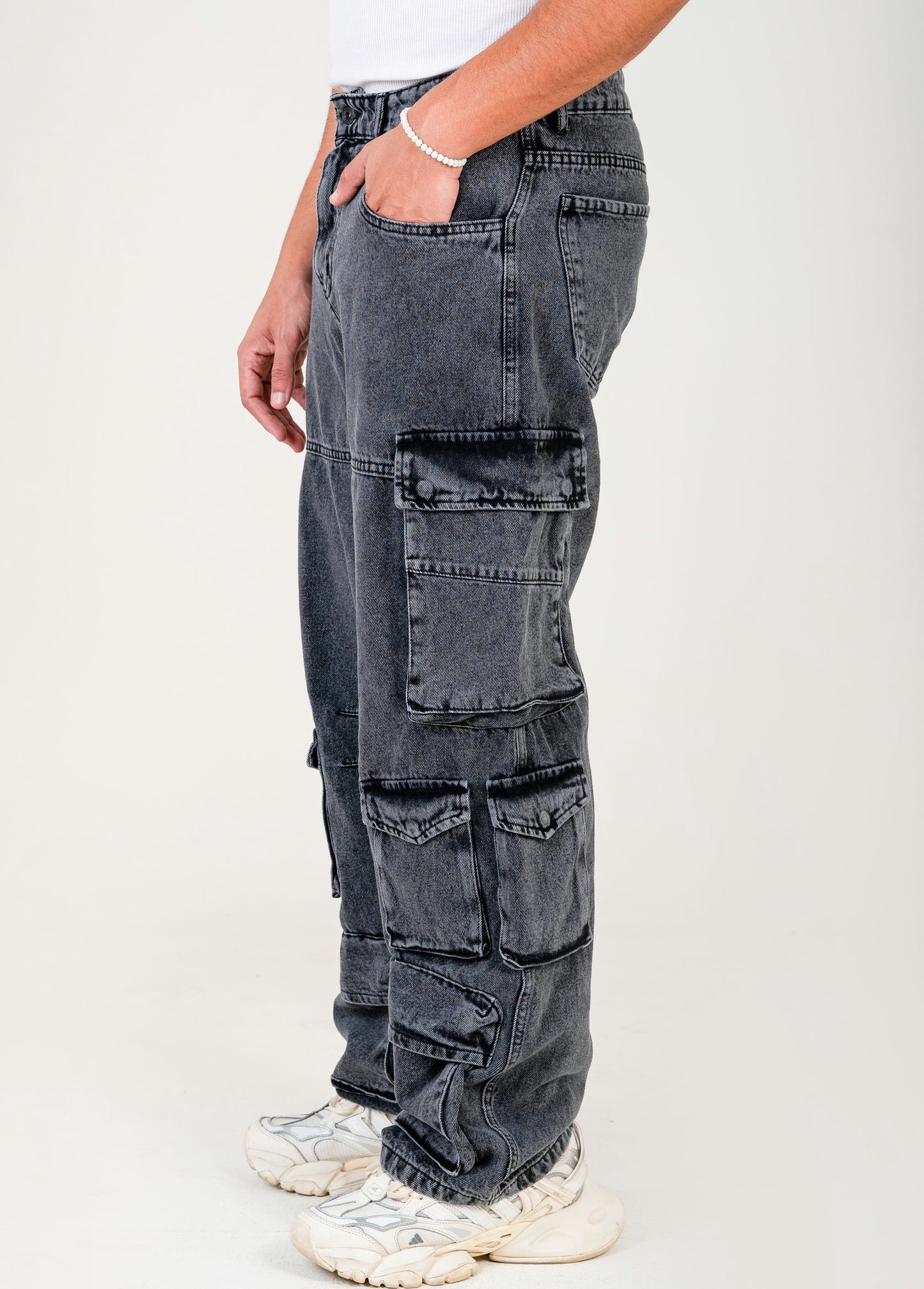 Men's Multi-Pocket Cargo Denim Jeans