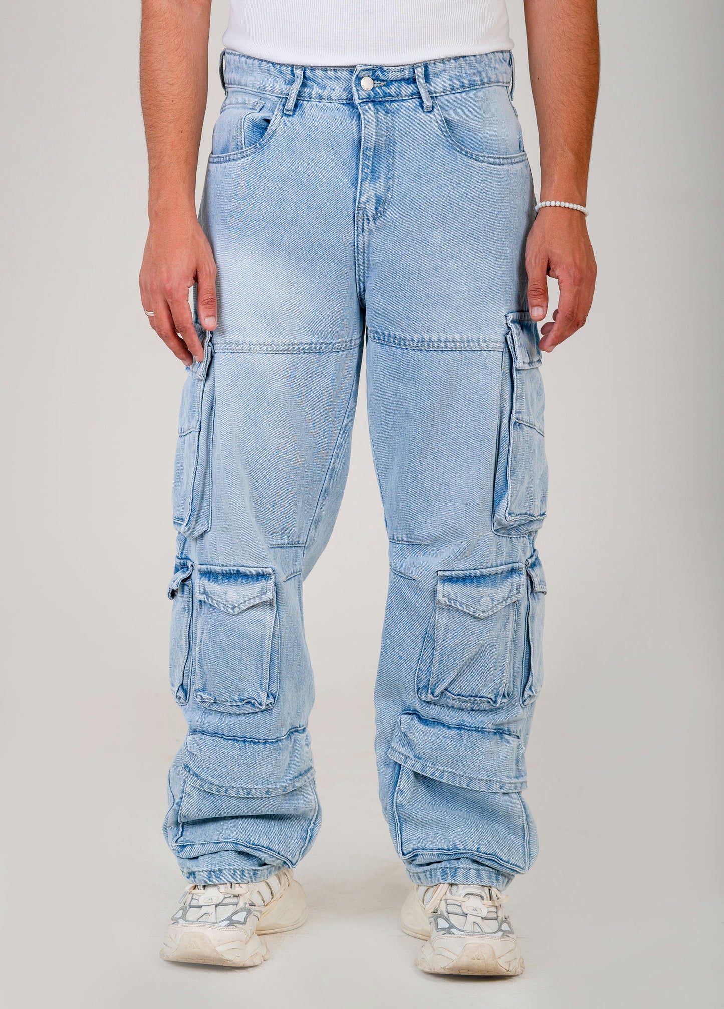 Men's Multi-Pocket Cargo Denim Jeans