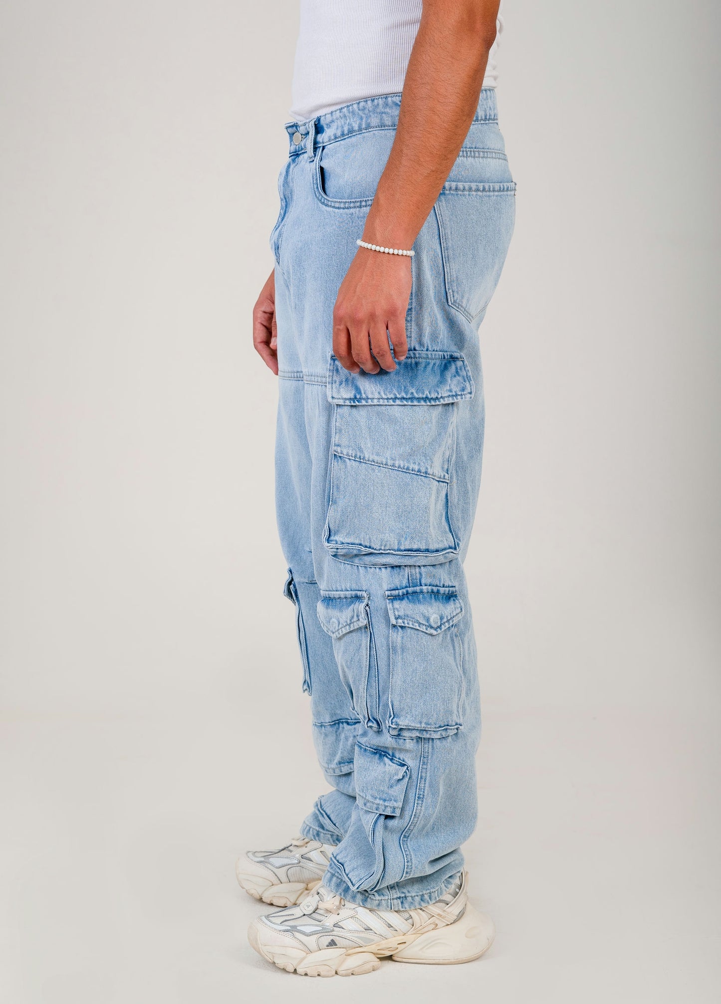 Men's Multi-Pocket Cargo Denim Jeans